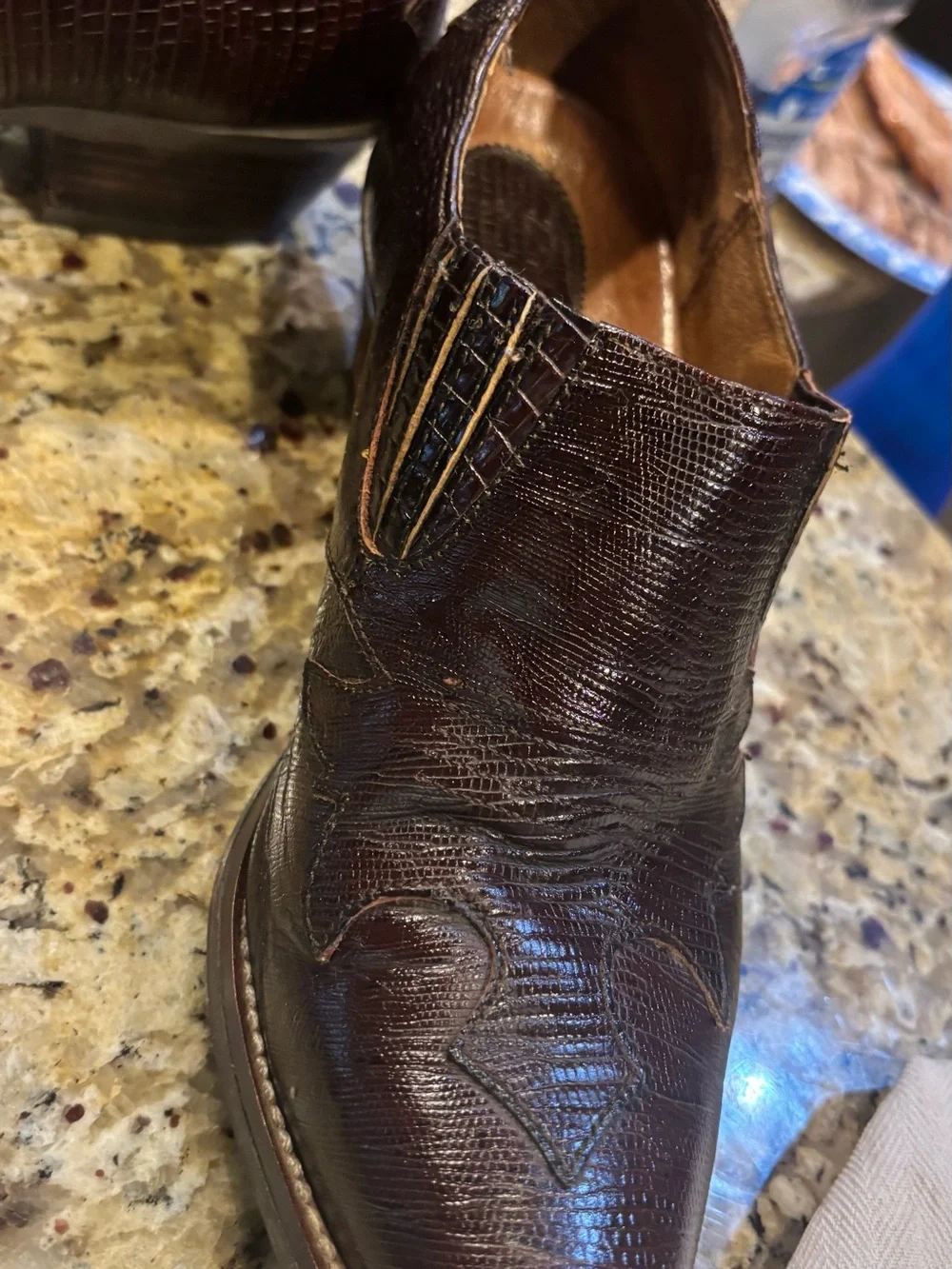 Ariat Women’s Genuine Teju Lizard Western Ankle Boots Brown Size 8B Leather